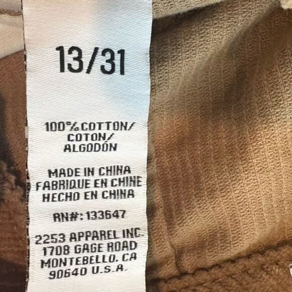 Regeneration Tan Corduroy Carpenter Straight Leg Pants Size 13/31 - Picture 6 of 7
